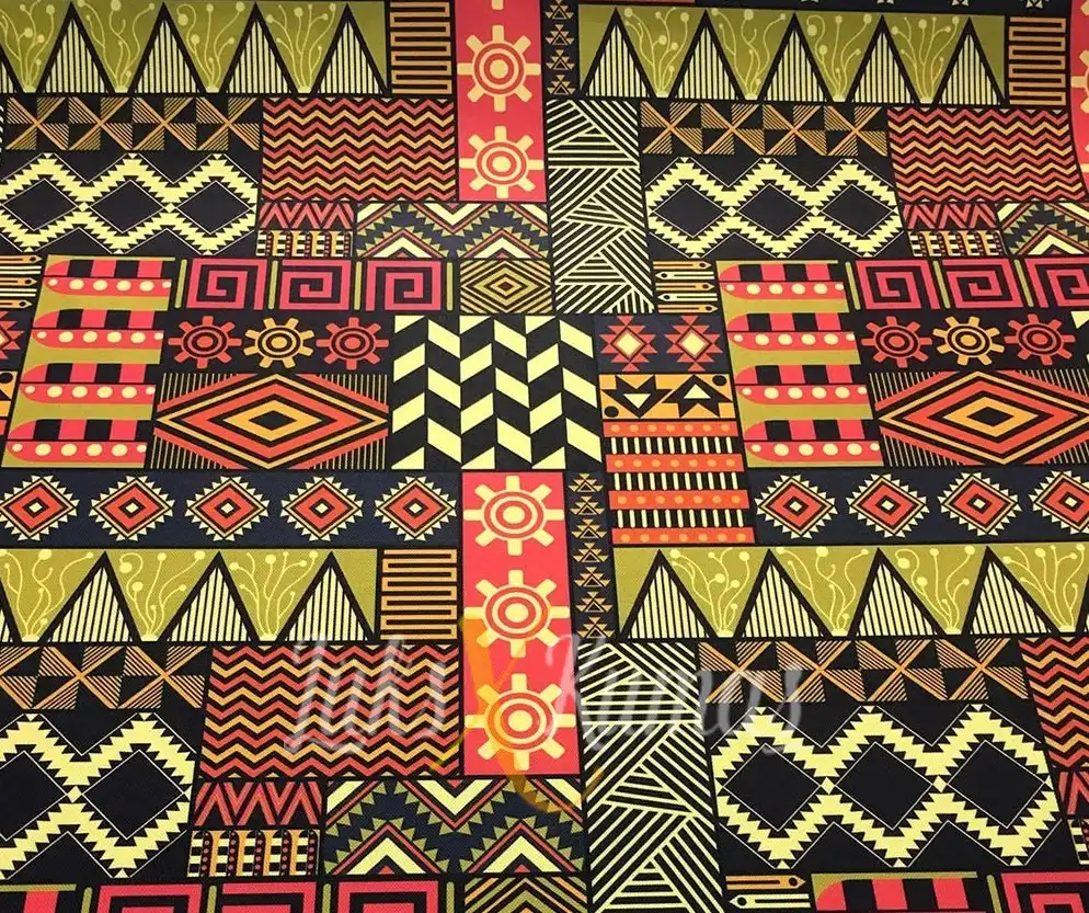 Etnik Patchwork Desenli Kumaş