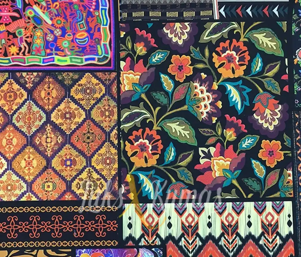 Çoklu Patchwork Desenli Kumaş