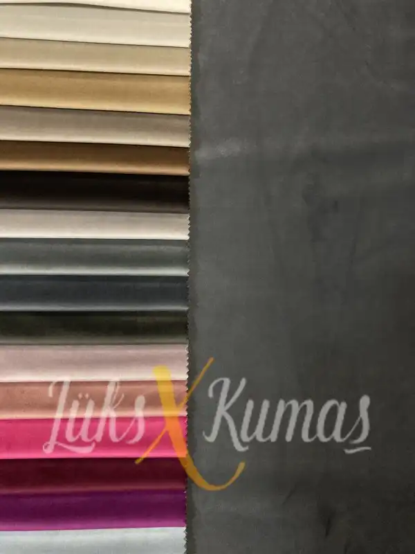 Gri Kadife Döşemelik Kumaş