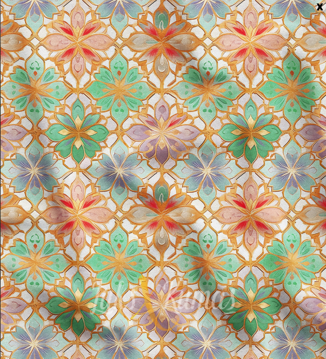 Çiçek Motif Desenli Kumaş