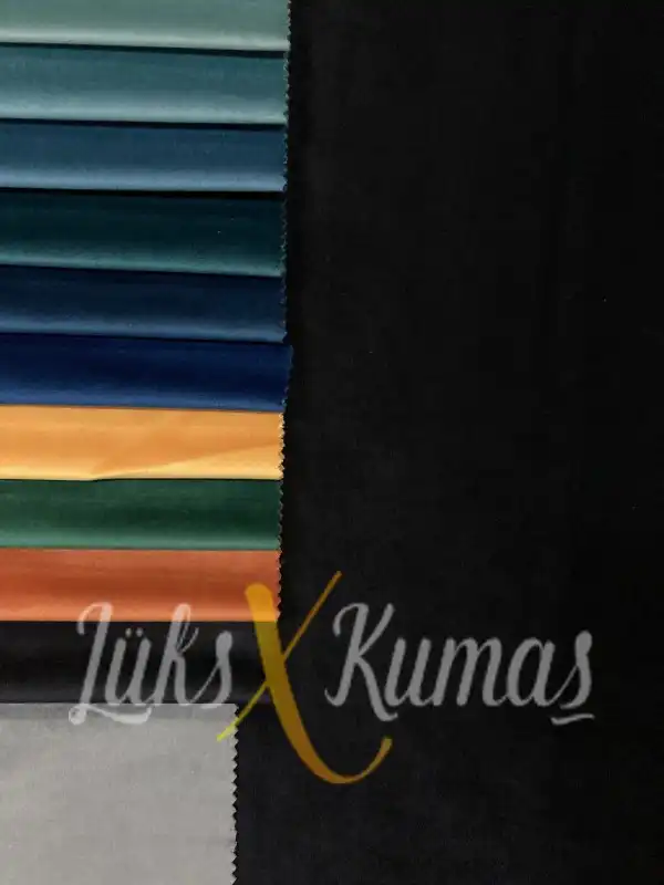 Siyah Kadife Döşemelik Kumaş
