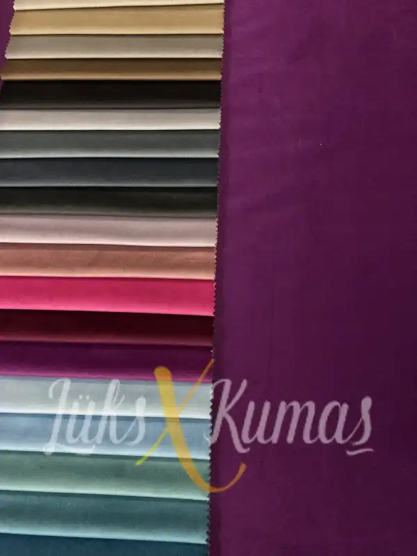 Mor Kadife Döşemelik Kumaş