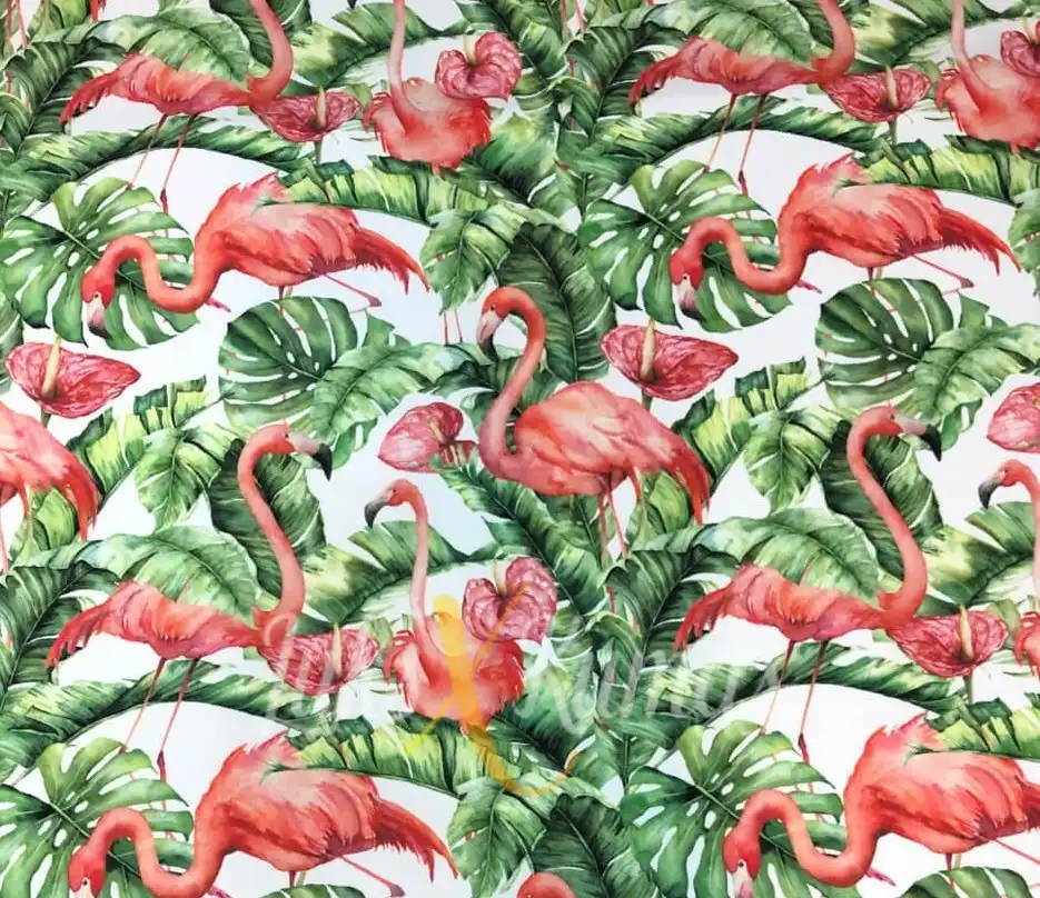 Flamingo Desenli Kumaş