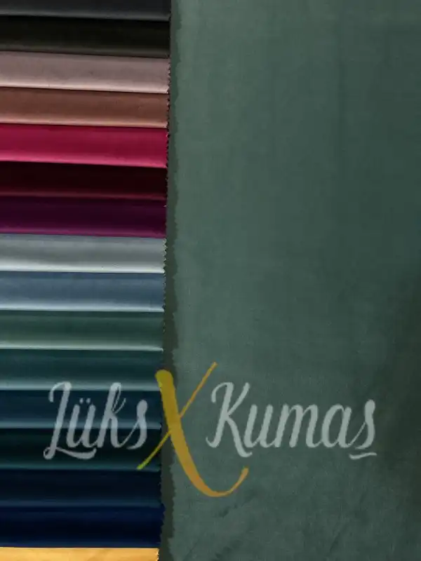 Mint Yeşil Kadife Döşemelik Kumaş
