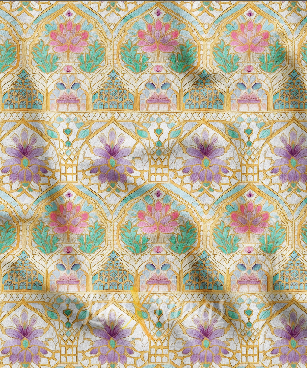 Renkli Motif Desenli Kumaş