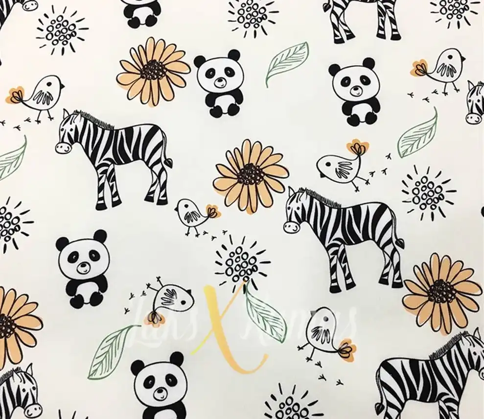 Panda Zebra Desenli Kumaş