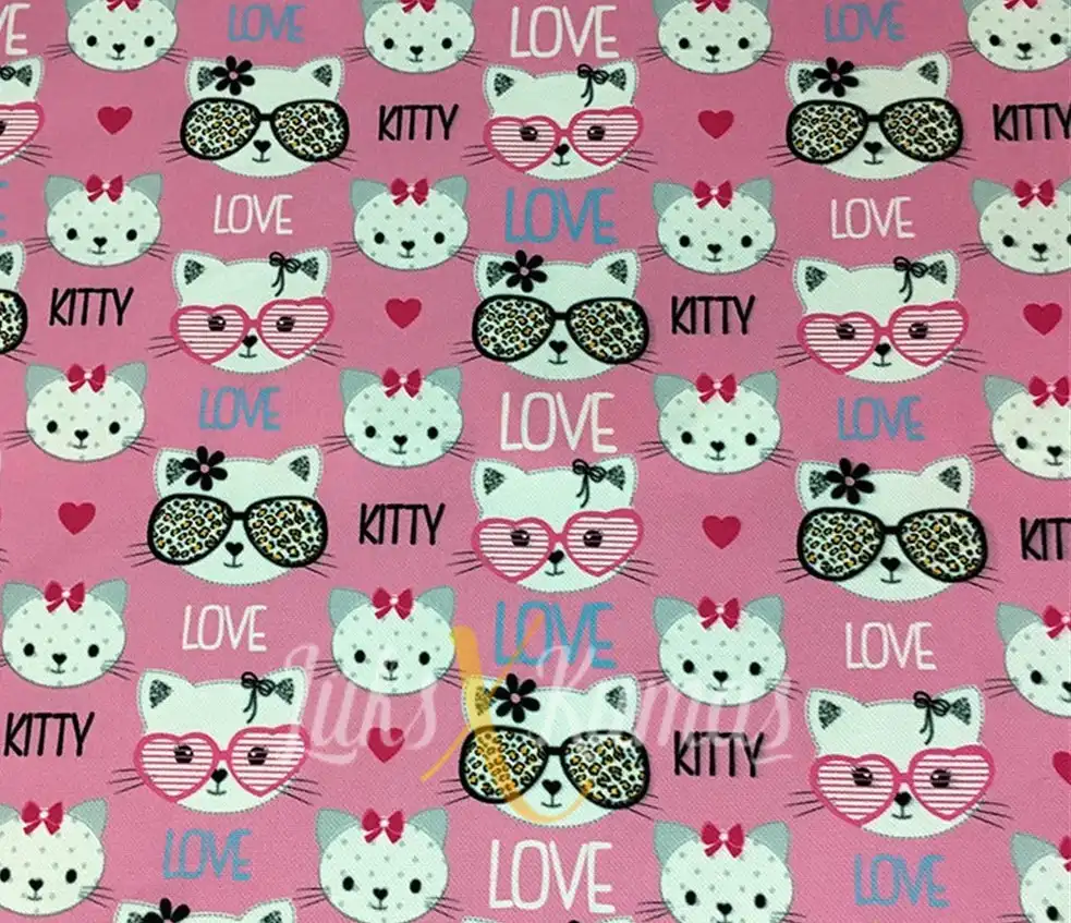 Kitty Kedi Çocuk Desenli Kumaş